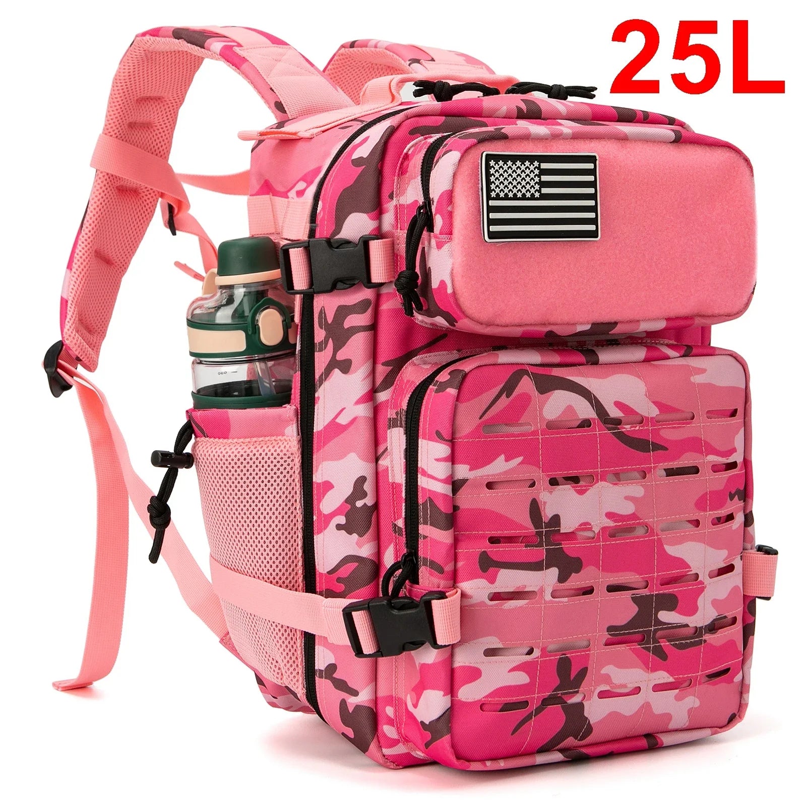 25L/45L Tactical Outdoor Survival Backpack with Bottle Holder