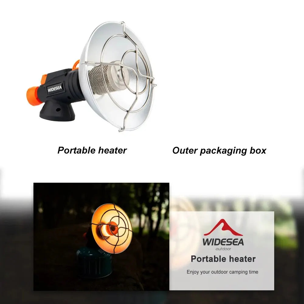 Widesea Portable Stainless Steel Camping Heater – Outdoor Gas Burner & Fireplace