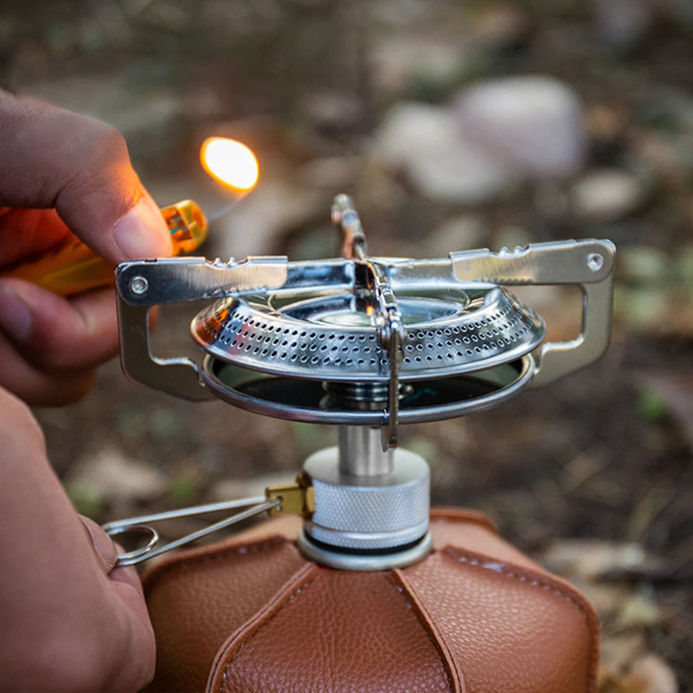 Portable Camping Gas Stove – Lightweight Outdoor Burner with Adjustable Flame & Storage Bag
