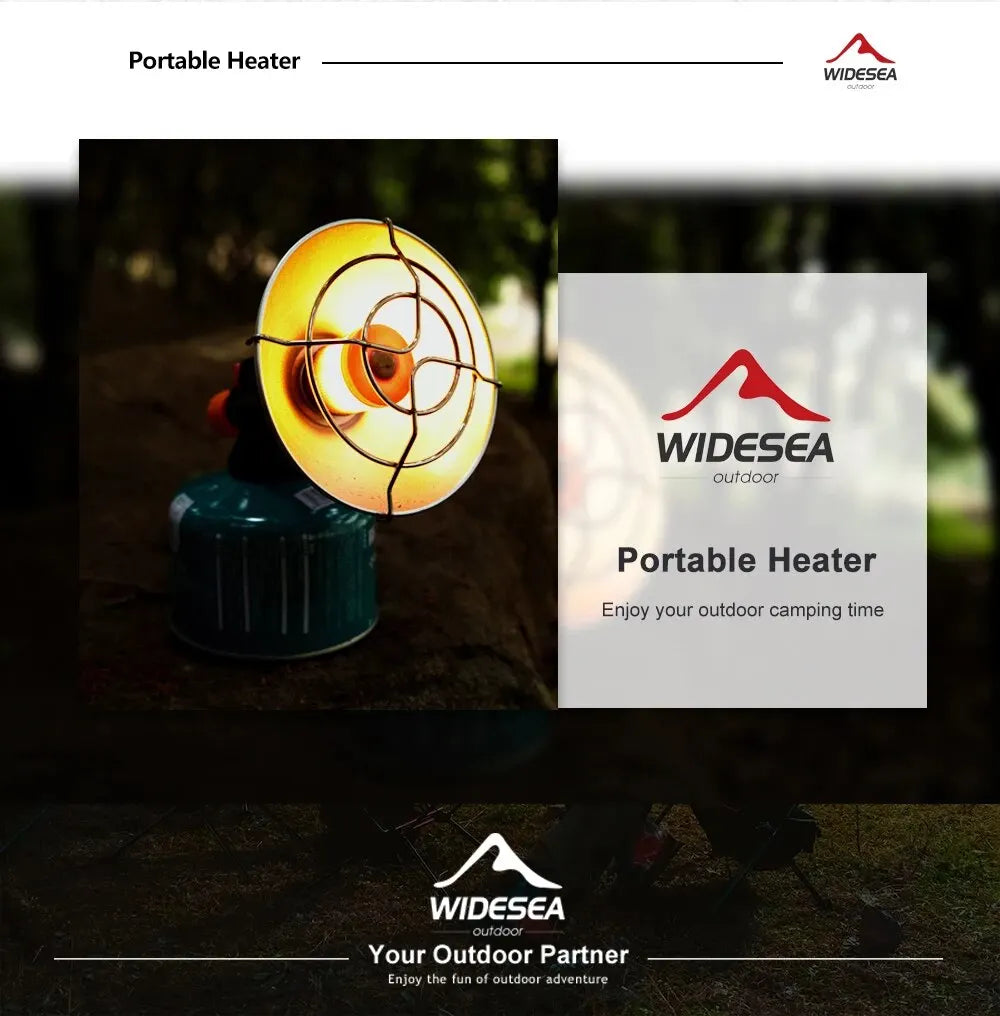 Widesea Portable Stainless Steel Camping Heater – Outdoor Gas Burner & Fireplace