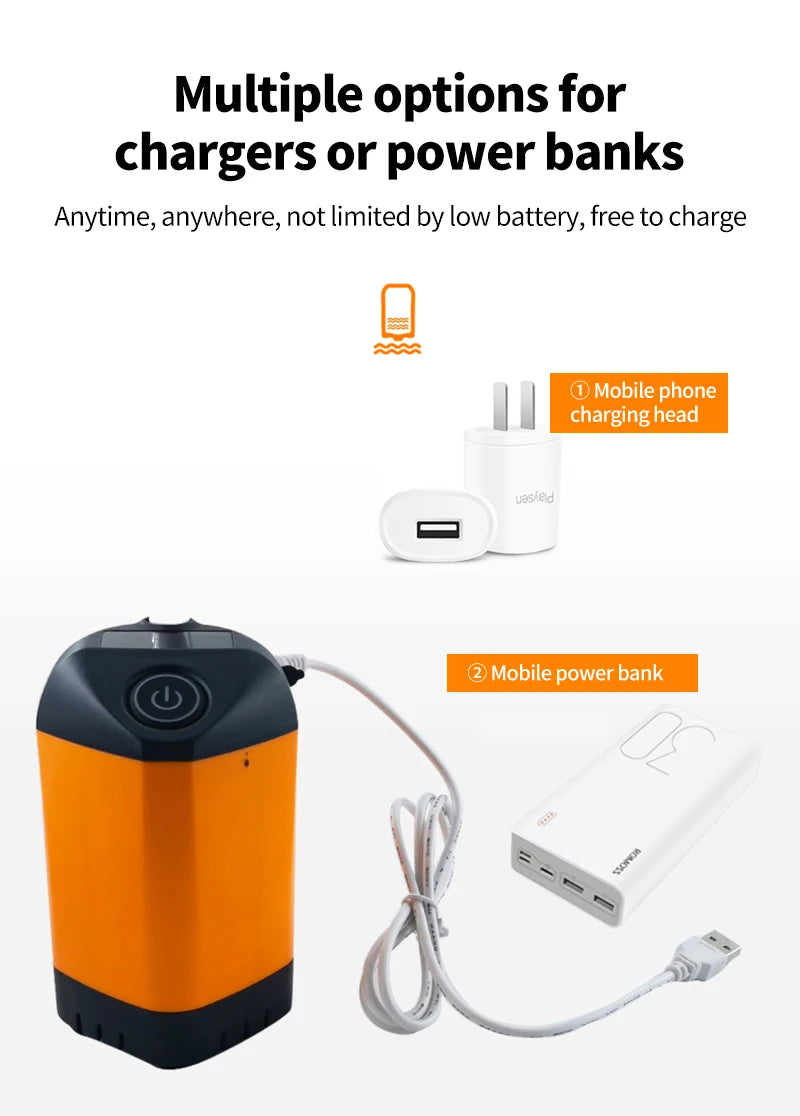 Portable Electric Camping Shower – USB Rechargeable, Waterproof Outdoor Pump