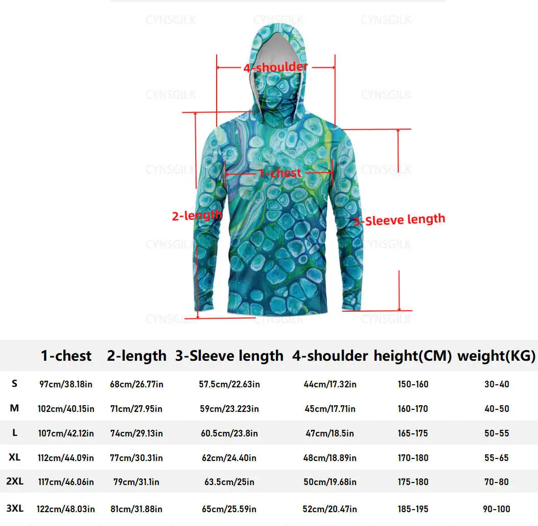 Pelagic Men’s Long Sleeve Hooded Fishing Shirt – UV Protection Performance Apparel
