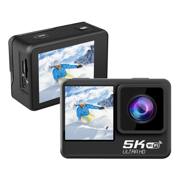 4K 60FPS Dual-Screen Action Camera with Remote