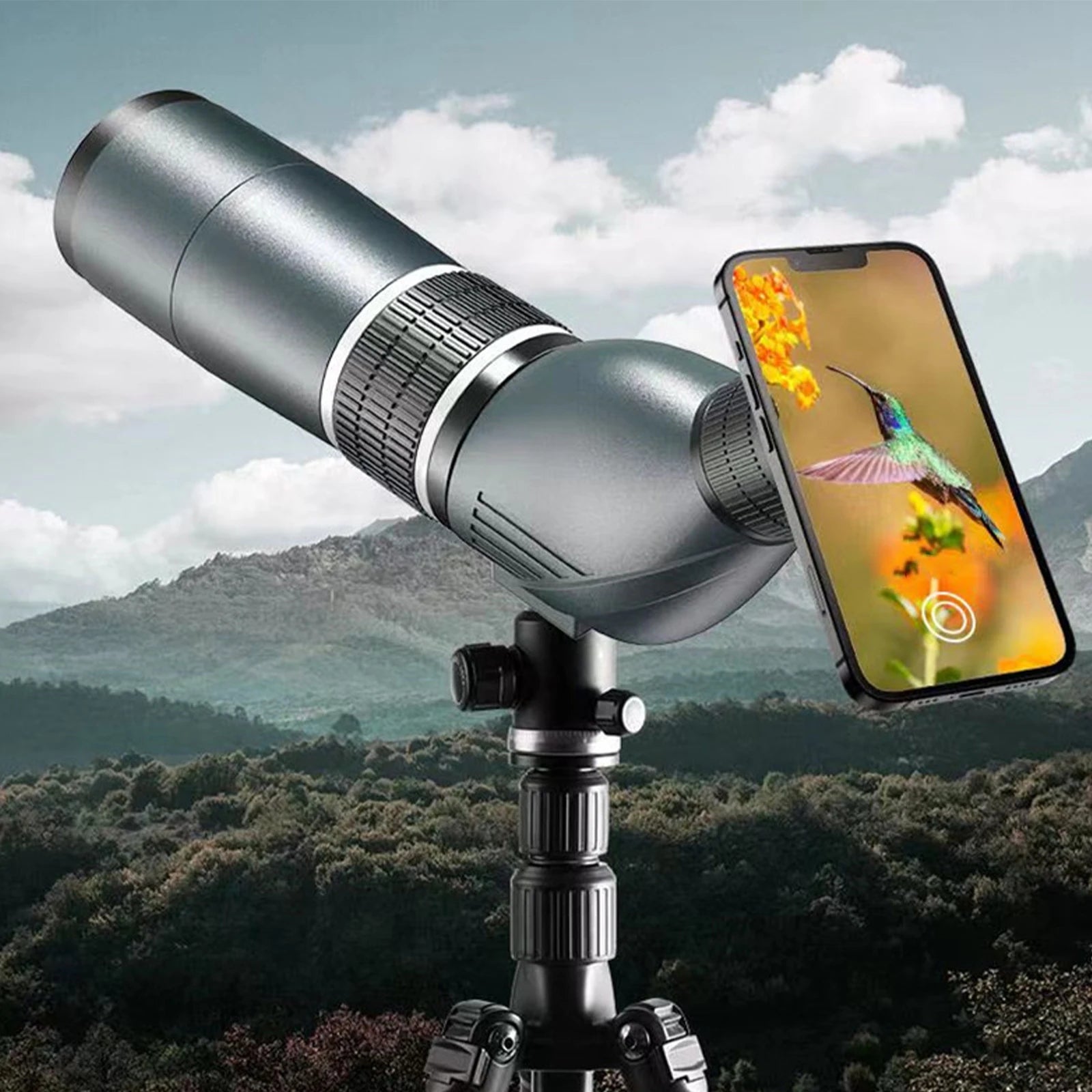 20–60x60 Spotting Scope with Phone Adapter & Tripod