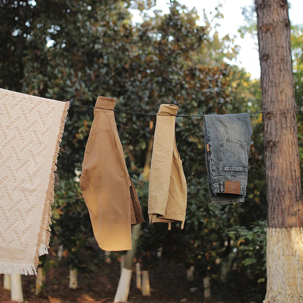 3M Adjustable Camping Clothesline with 12 Clips
