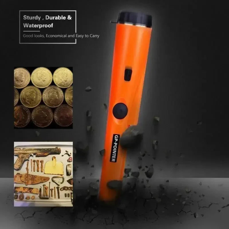 Handheld Metal Detector Pinpointer – 360° Waterproof Finder for Outdoor Treasure Hunting