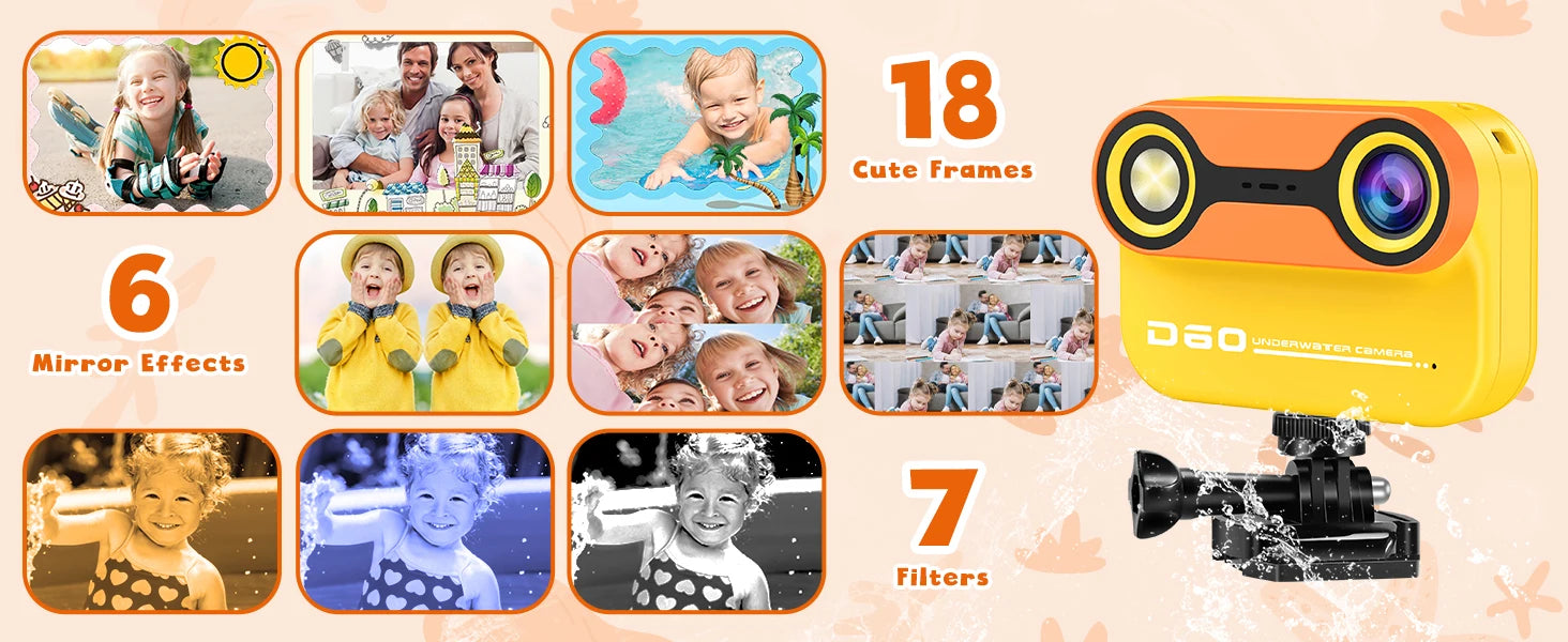 Waterproof Kids HD Camera with 32GB Card