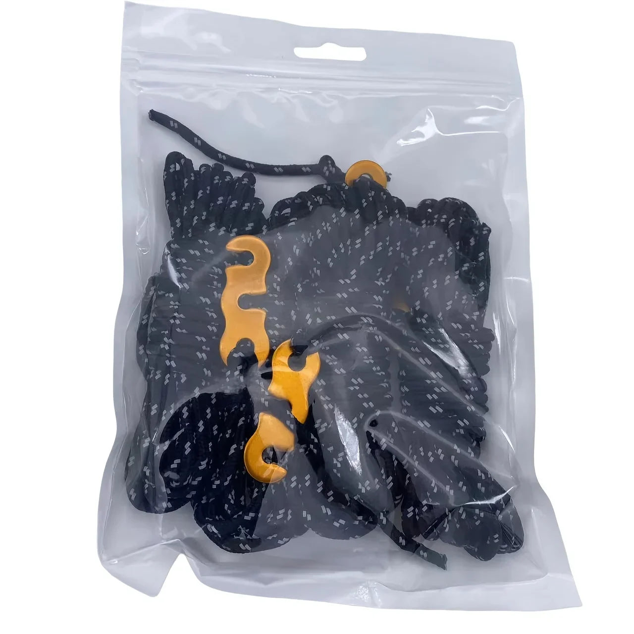 Reflective Tent Ropes (4-Pack) – Windproof Camping Lines with Buckles
