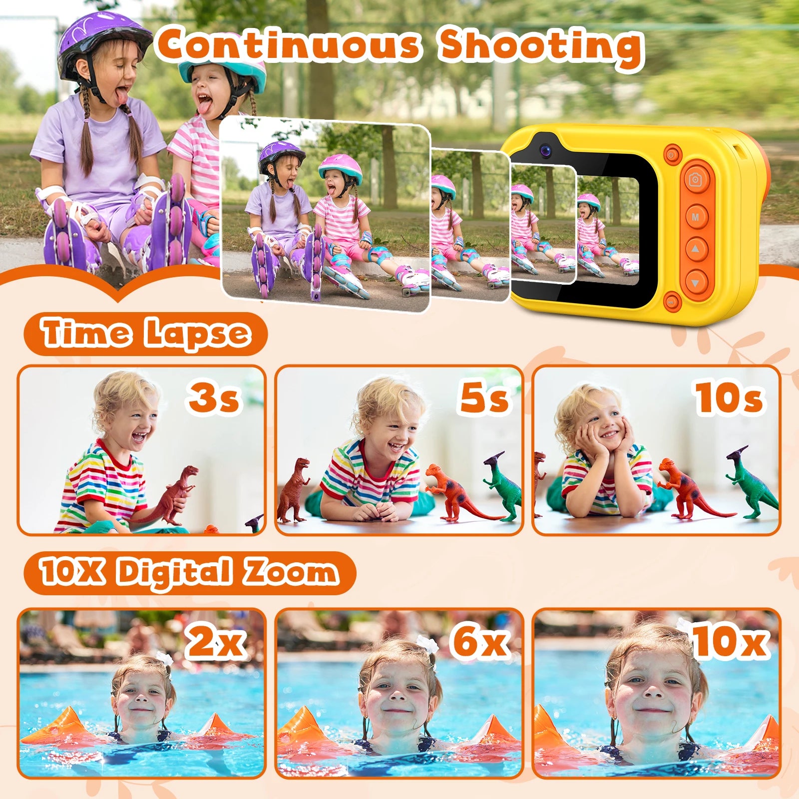 Waterproof Kids HD Camera with 32GB Card