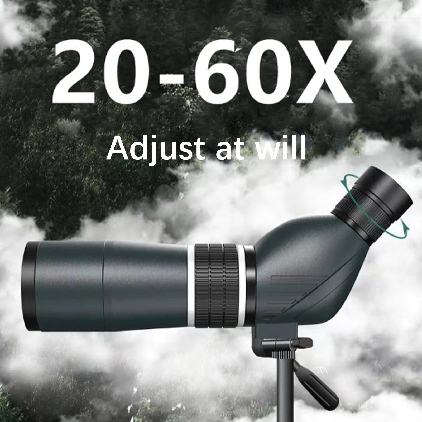 20–60x60 Spotting Scope with Phone Adapter & Tripod