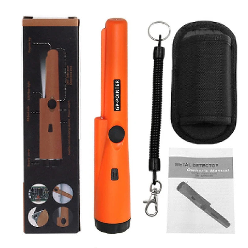 Handheld Metal Detector Pinpointer – 360° Waterproof Finder for Outdoor Treasure Hunting