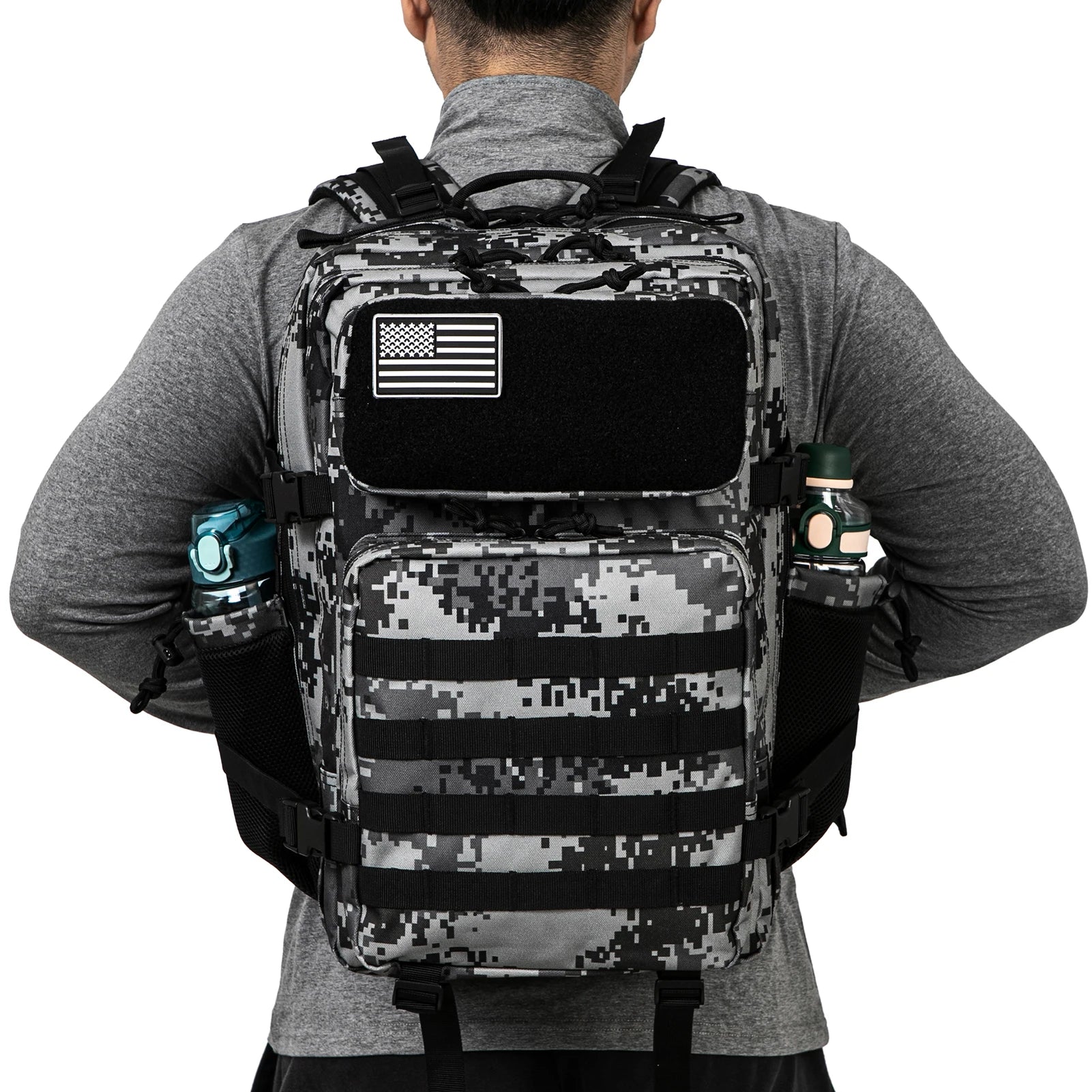 45L MOLLE Tactical Backpack with Bottle Holder
