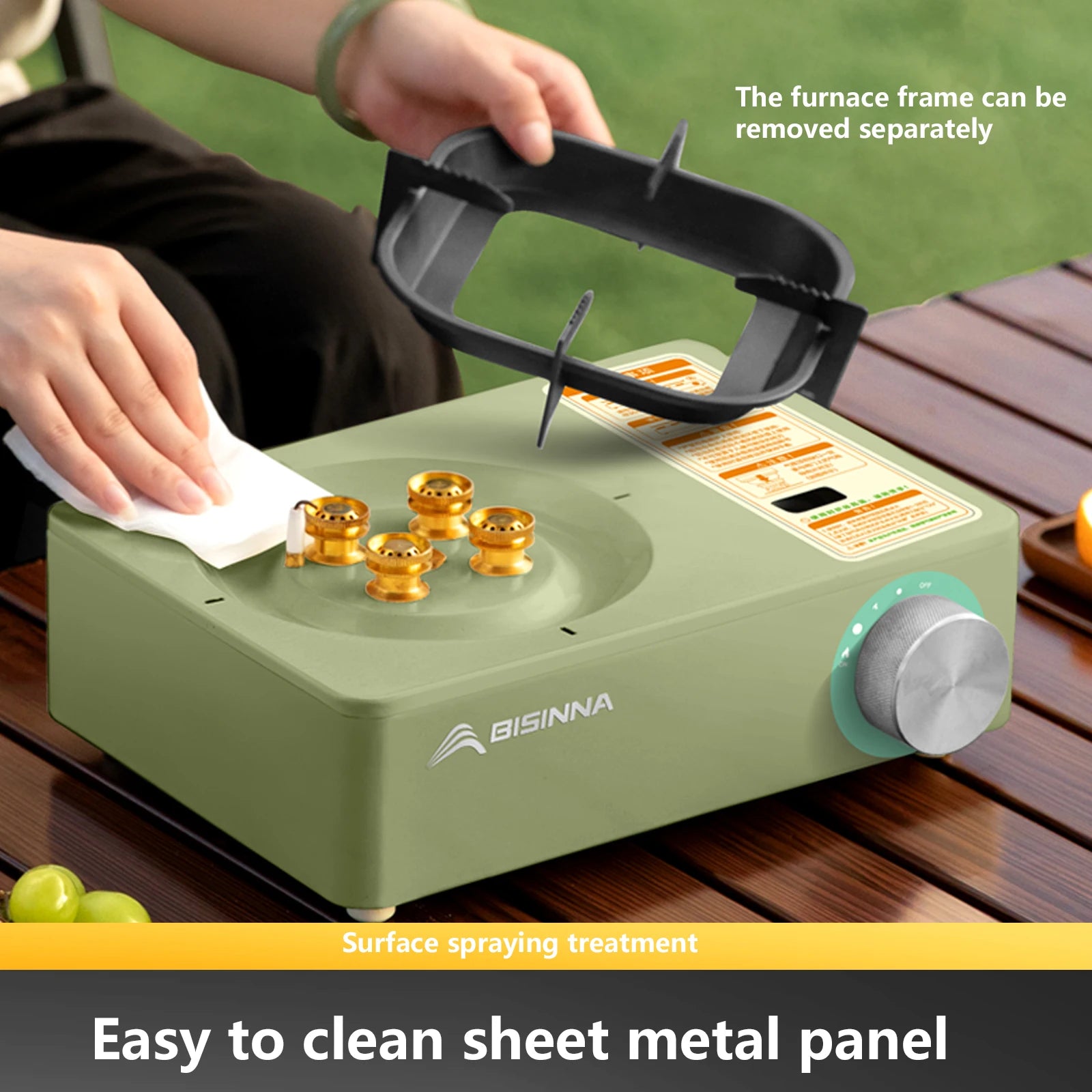 BISINNA 5800W Camping Stove – High-Power Portable Gas Burner for Outdoor Cooking