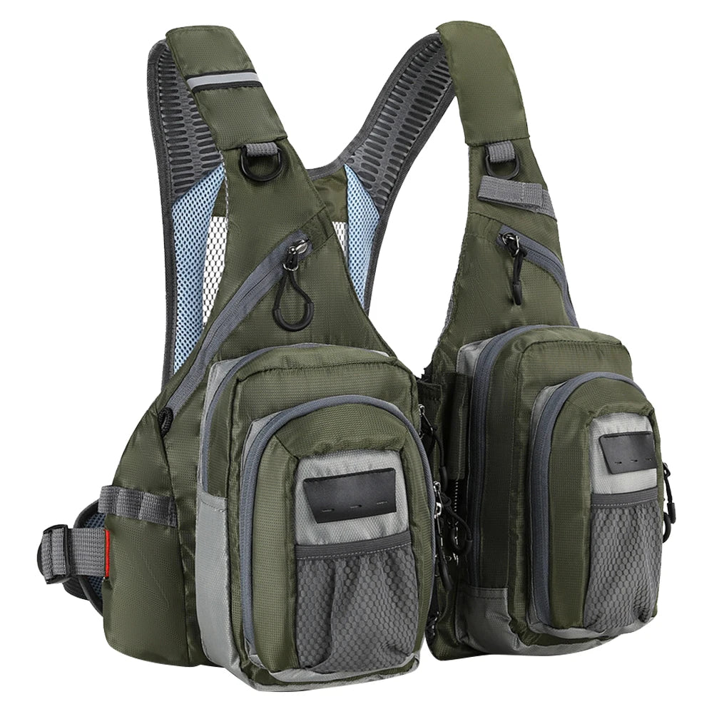 Fly Fishing Vest with 10 Pockets – Waterproof & Adjustable