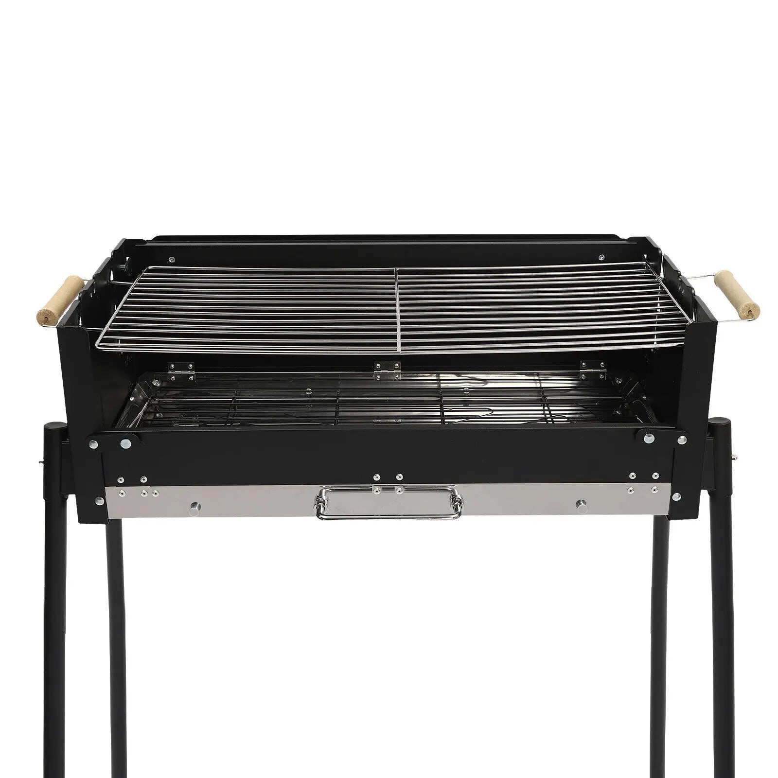 Portable Stainless Steel Folding Charcoal BBQ Grill & Tool Kit