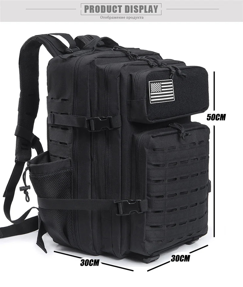 45L MOLLE Tactical Backpack with Bottle Holder