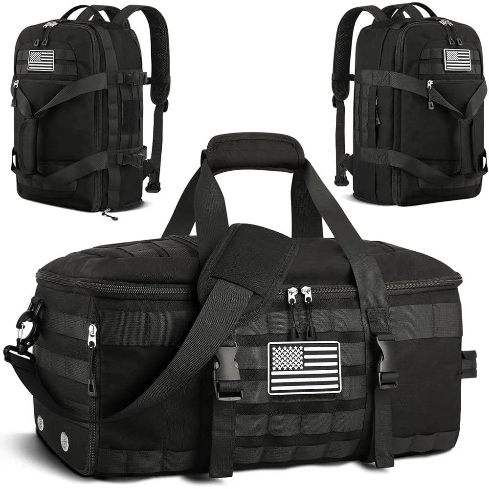 3-in-1 Tactical Duffle Backpack with Shoe Compartment