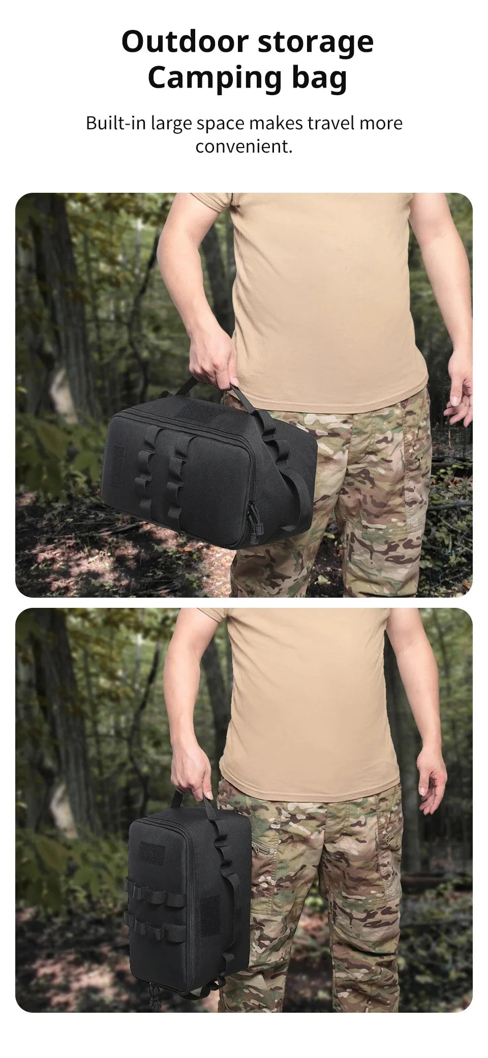 Large Capacity Gas Tank Storage Bag – Outdoor Camping Tool & Cookware Organizer