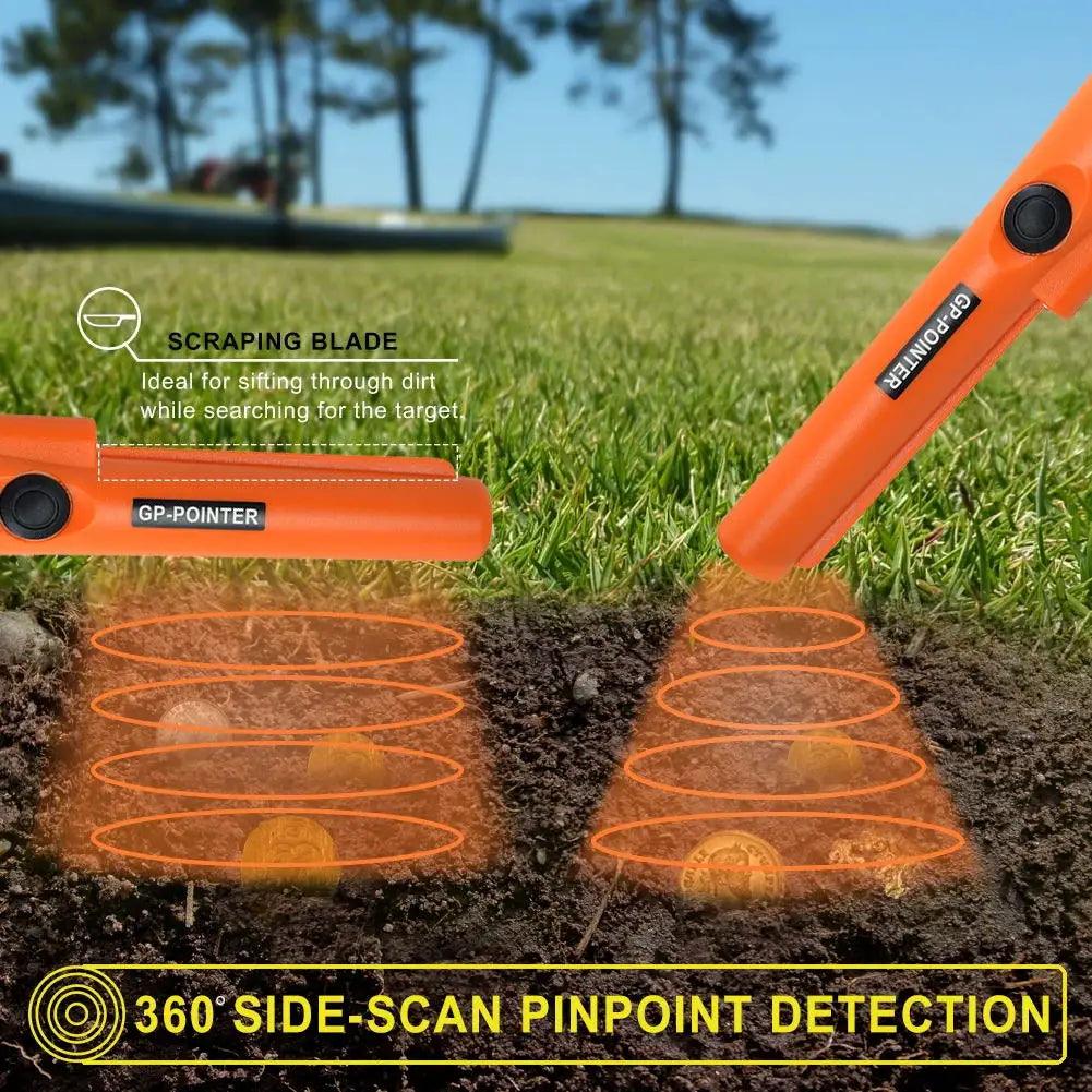 Handheld Metal Detector Pinpointer – 360° Waterproof Finder for Outdoor Treasure Hunting