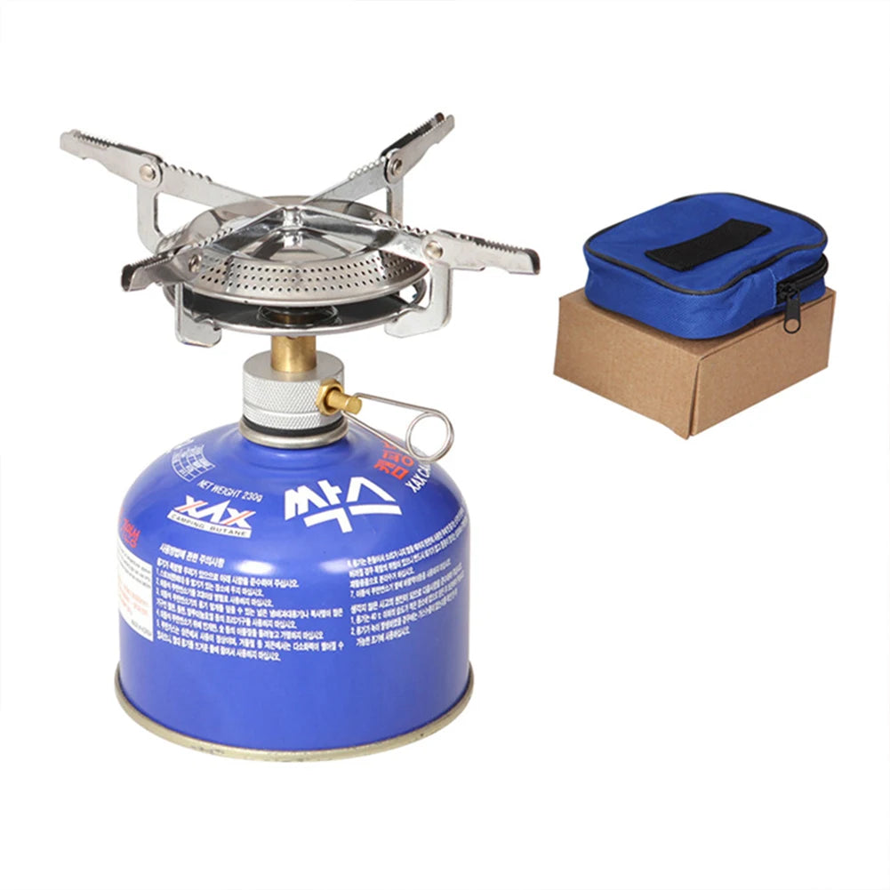Portable Camping Gas Stove – Lightweight Outdoor Burner with Adjustable Flame & Storage Bag