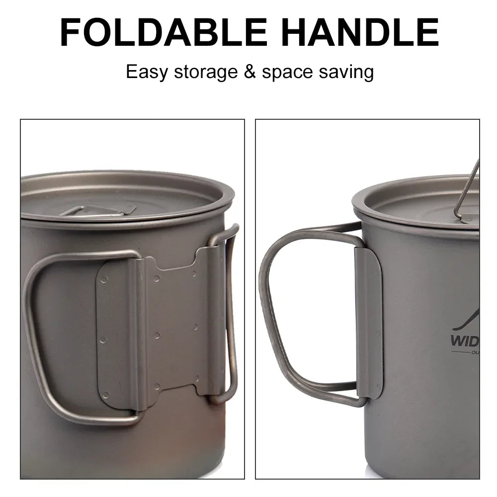 Widesea Titanium Camping Mug – Lightweight Outdoor Travel Cup for Hiking & Picnic