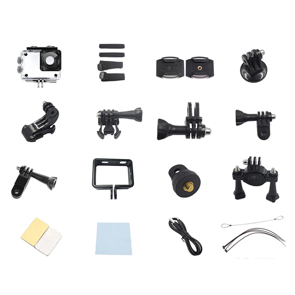 4K 60FPS Dual-Screen Action Camera with Remote