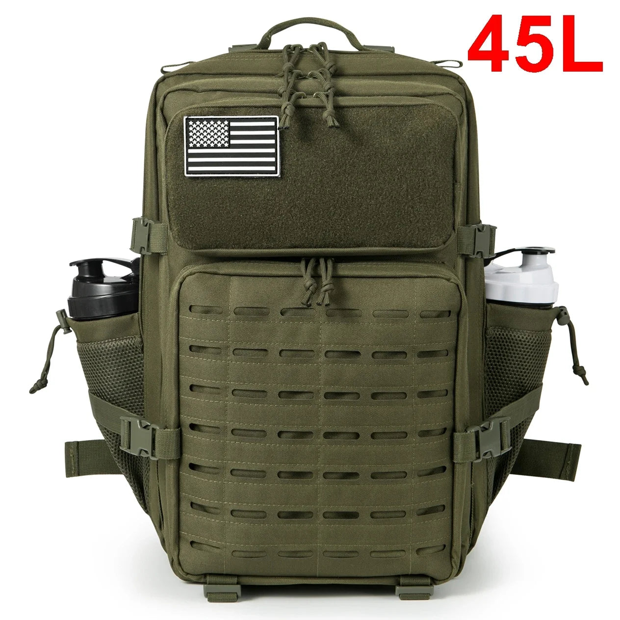 25L/45L Tactical Outdoor Survival Backpack with Bottle Holder