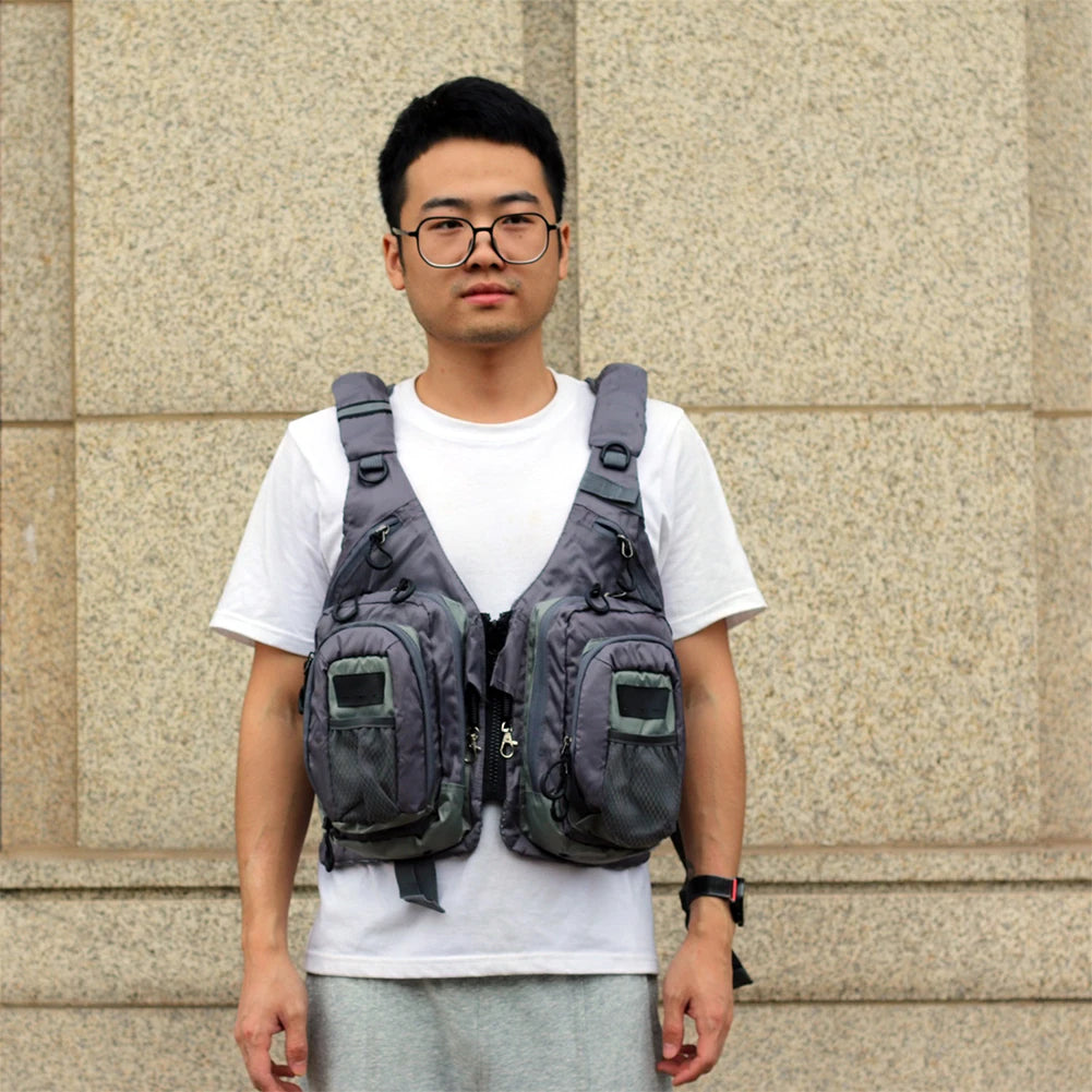 Fly Fishing Vest with 10 Pockets – Waterproof & Adjustable