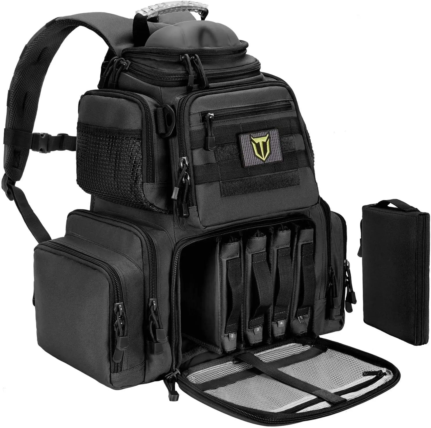 Tactical Range Backpack with Pistol Case – Black