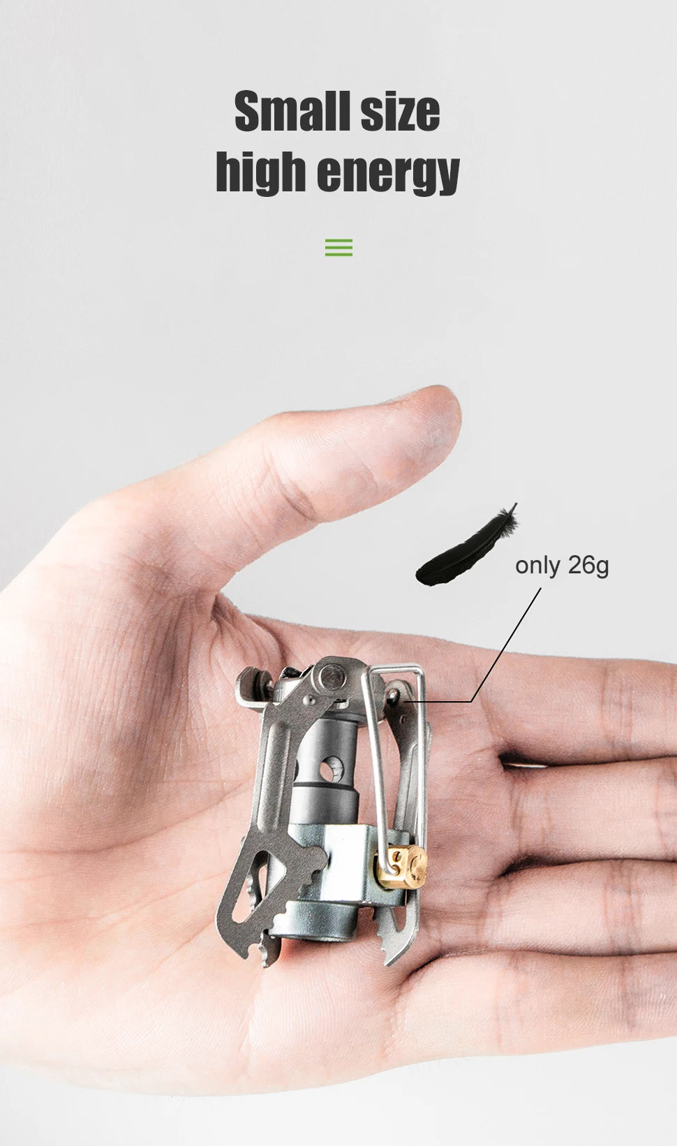 BRS-3000T Ultralight Titanium Camping Stove – 25g Mini Gas Burner for Hiking & Survival