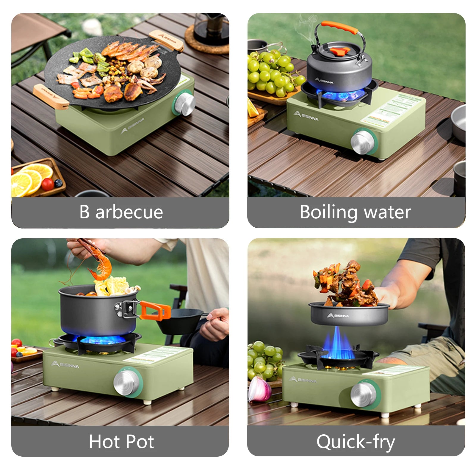 BISINNA 5800W Camping Stove – High-Power Portable Gas Burner for Outdoor Cooking