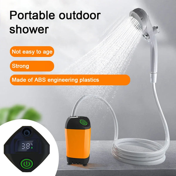 Portable Electric Camping Shower – USB Rechargeable, Waterproof Outdoor Pump