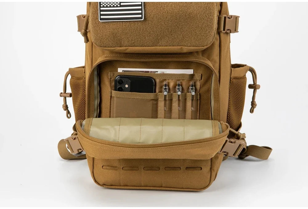 25L/45L Tactical Outdoor Survival Backpack with Bottle Holder