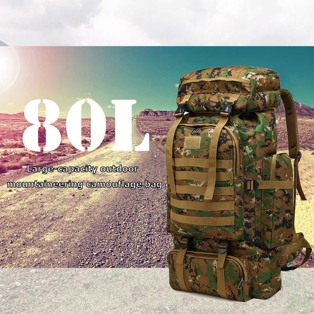 80L Waterproof Tactical Hiking & Climbing Backpack