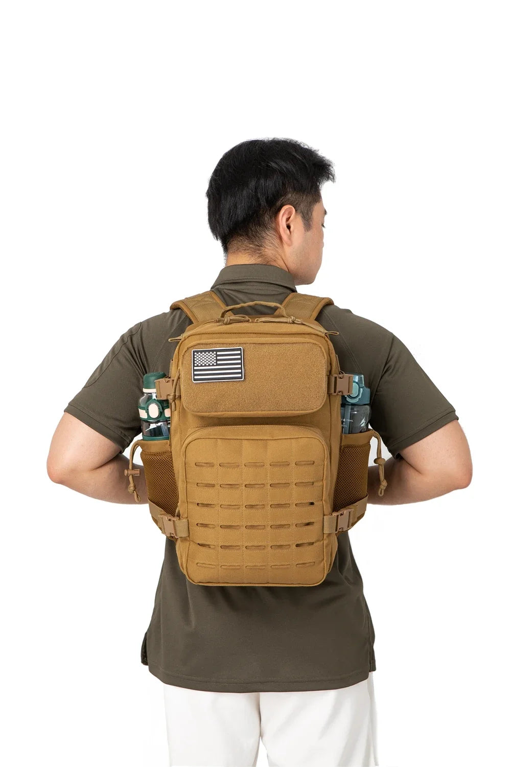 25L/45L Tactical Outdoor Survival Backpack with Bottle Holder