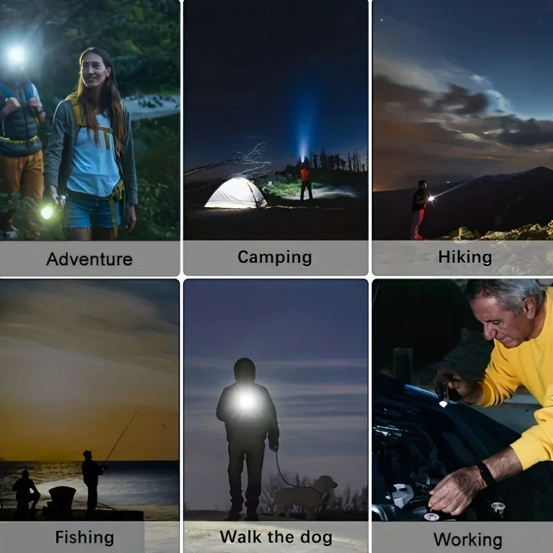 Super Bright Tactical LED Flashlight – 4 Modes, Zoomable, USB Rechargeable, Waterproof