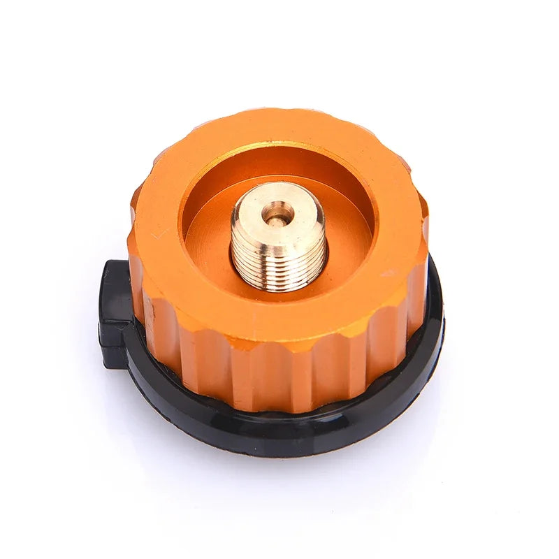 Camping Stove Gas Adapter – Split-Type Furnace Connector with Auto-Off Safety