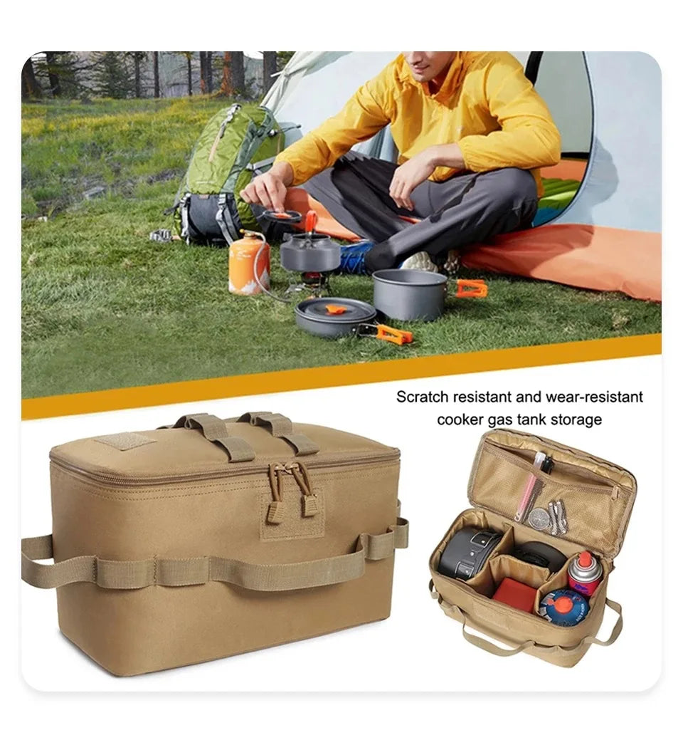 Large Capacity Gas Tank Storage Bag – Outdoor Camping Tool & Cookware Organizer