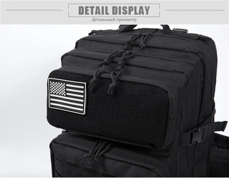 45L MOLLE Tactical Backpack with Bottle Holder