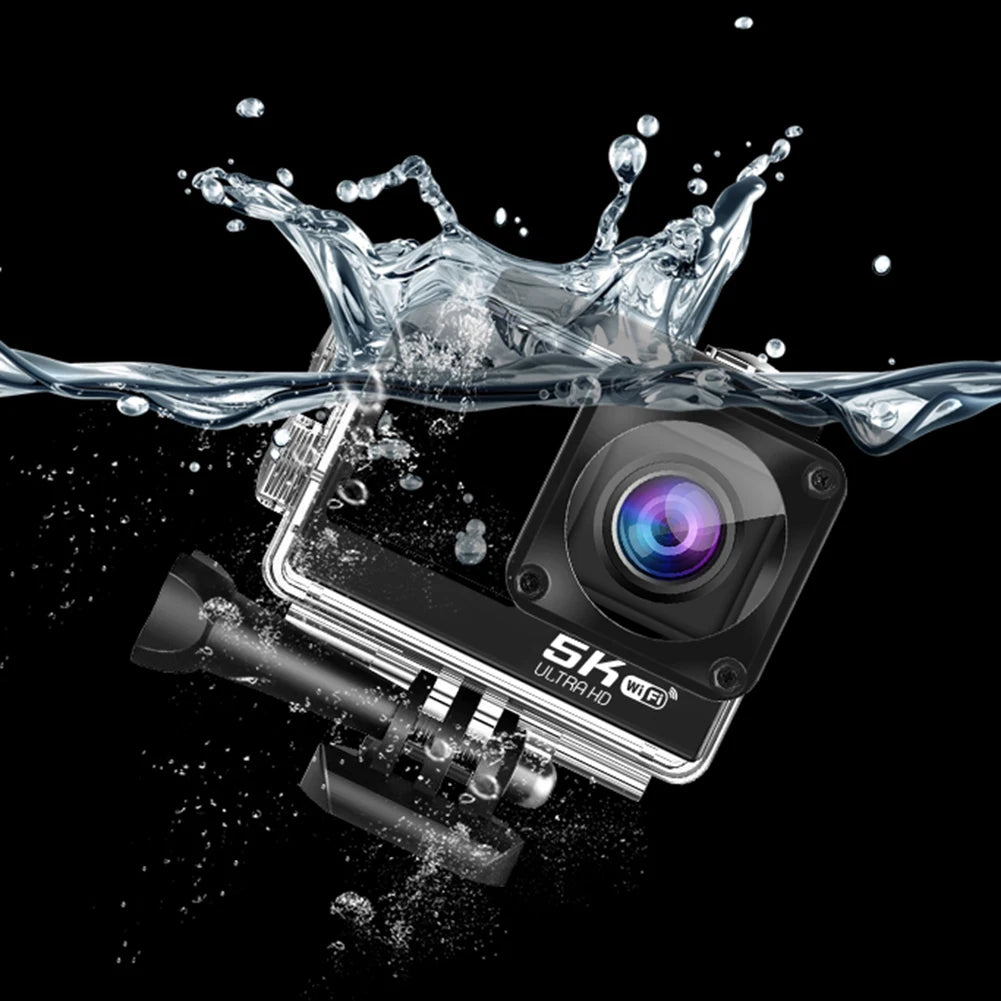 4K 60FPS Dual-Screen Action Camera with Remote