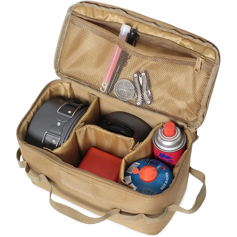 Large Capacity Gas Tank Storage Bag – Outdoor Camping Tool & Cookware Organizer
