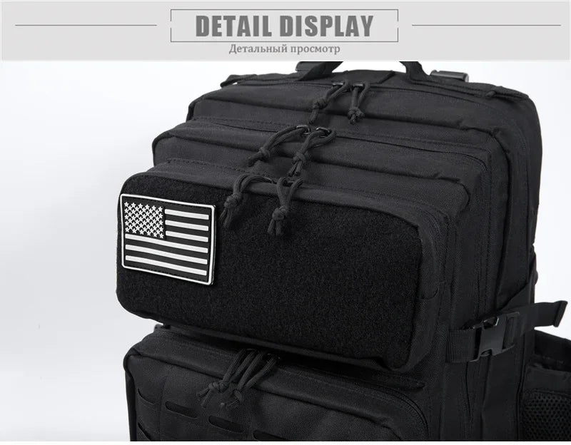25L/45L Tactical Outdoor Survival Backpack with Bottle Holder