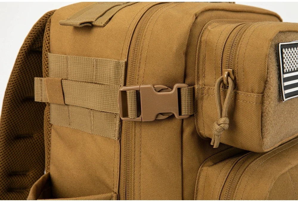 25L/45L Tactical Outdoor Survival Backpack with Bottle Holder