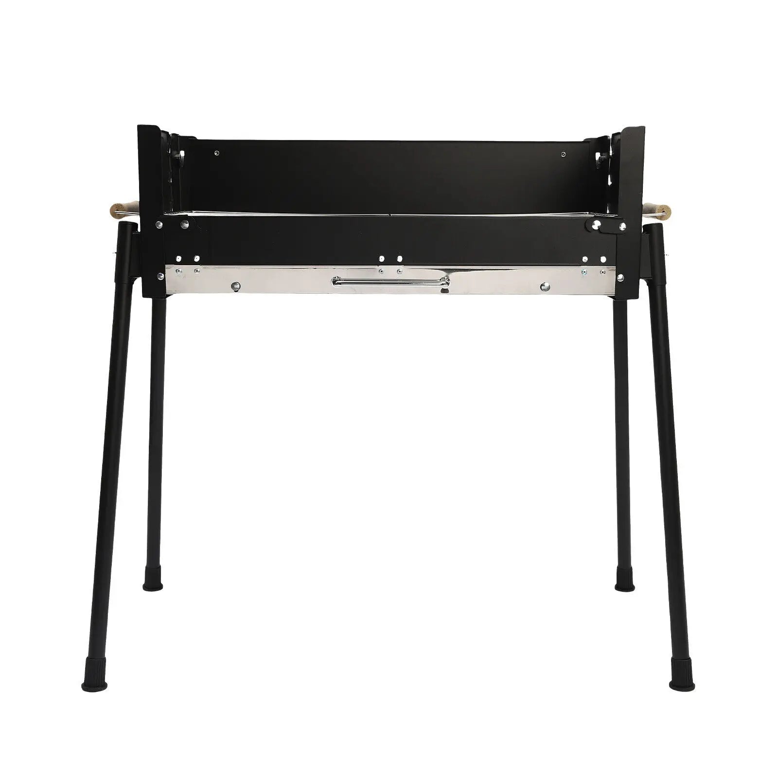 Portable Stainless Steel Folding Charcoal BBQ Grill & Tool Kit