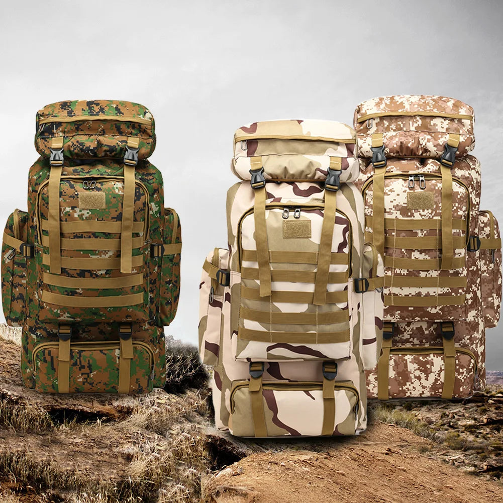 80L Waterproof Tactical Hiking & Climbing Backpack