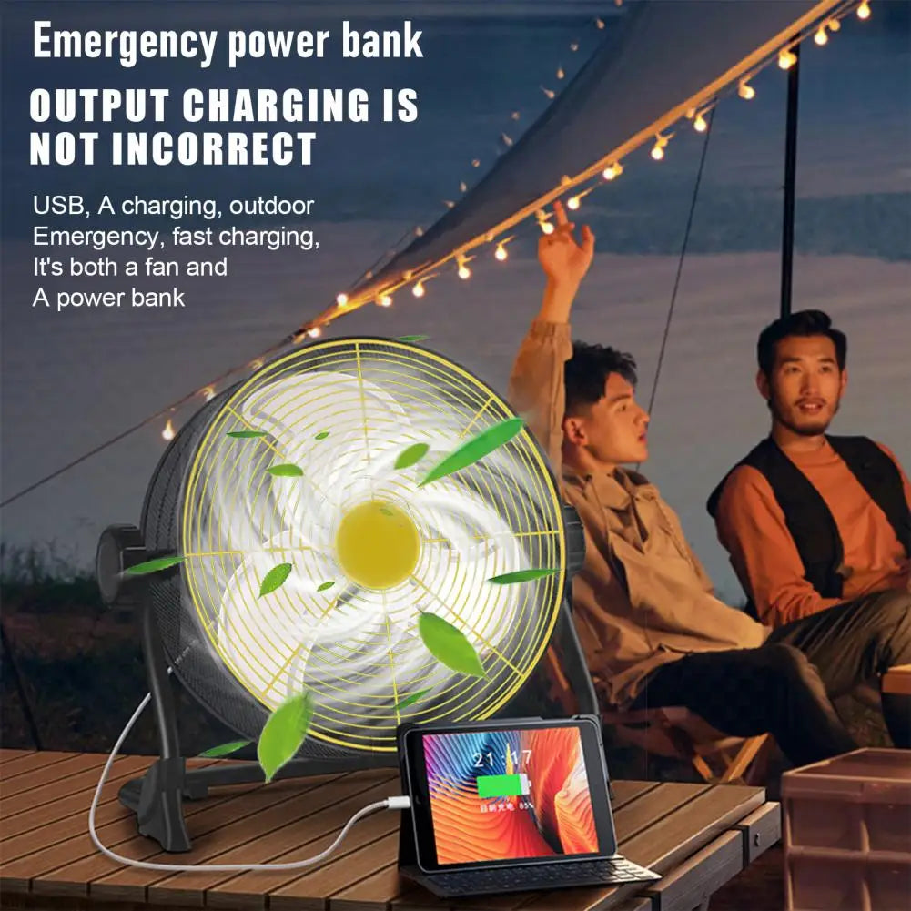 12-Inch Rechargeable High-Velocity Camping Fan