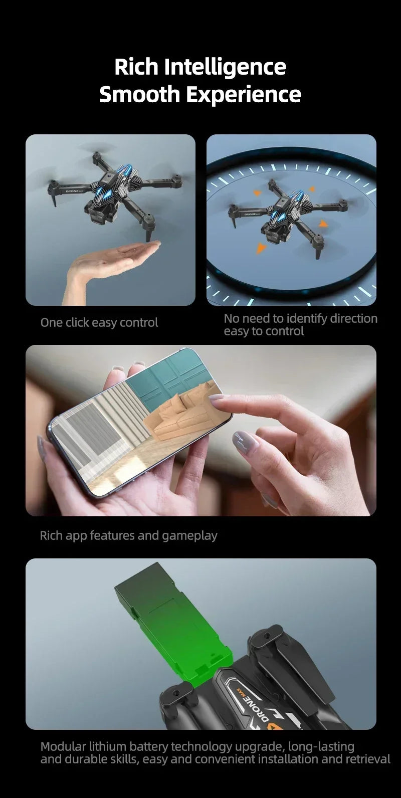 C10 Smart Dual-Camera Obstacle-Avoiding Drone