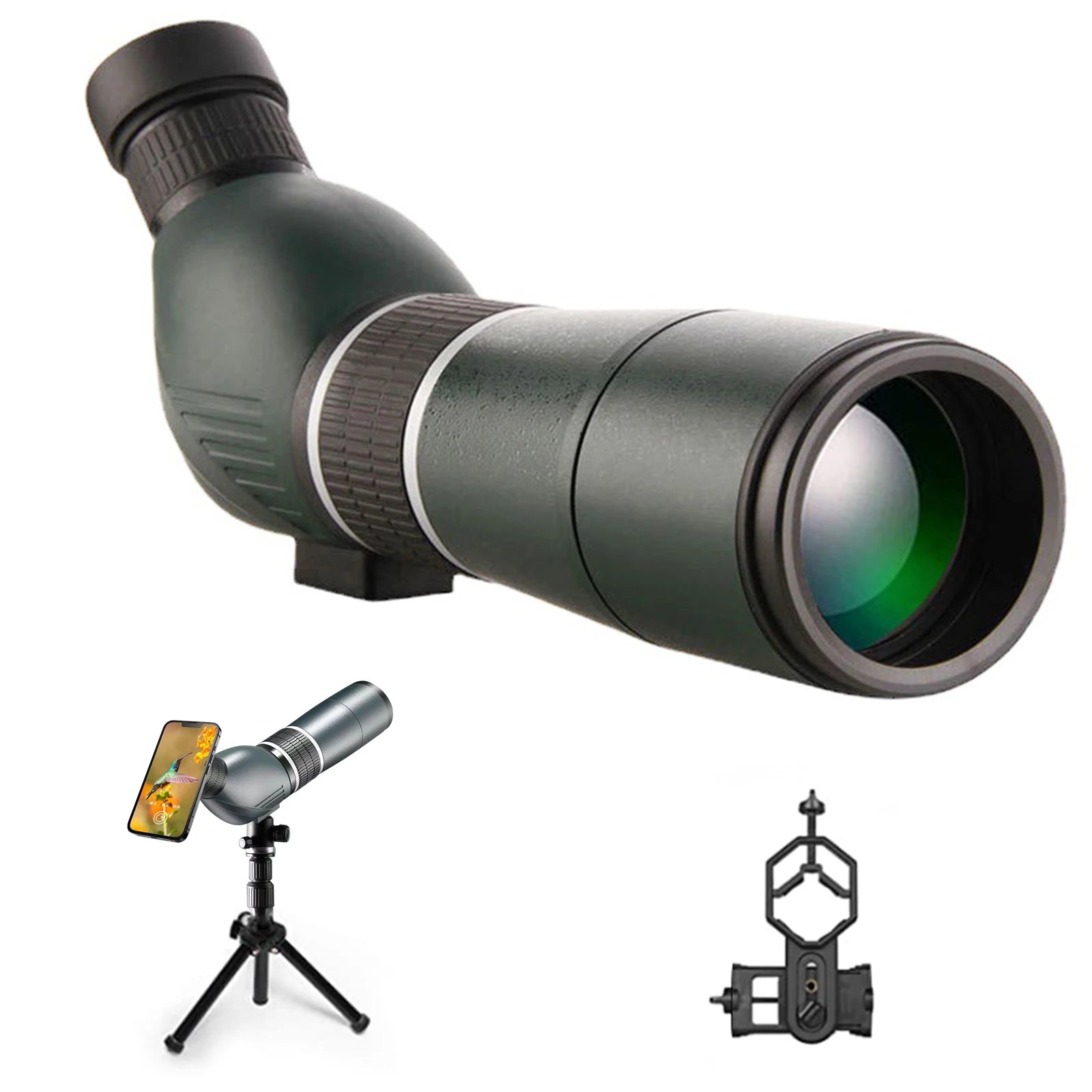 20–60x60 Spotting Scope with Phone Adapter & Tripod