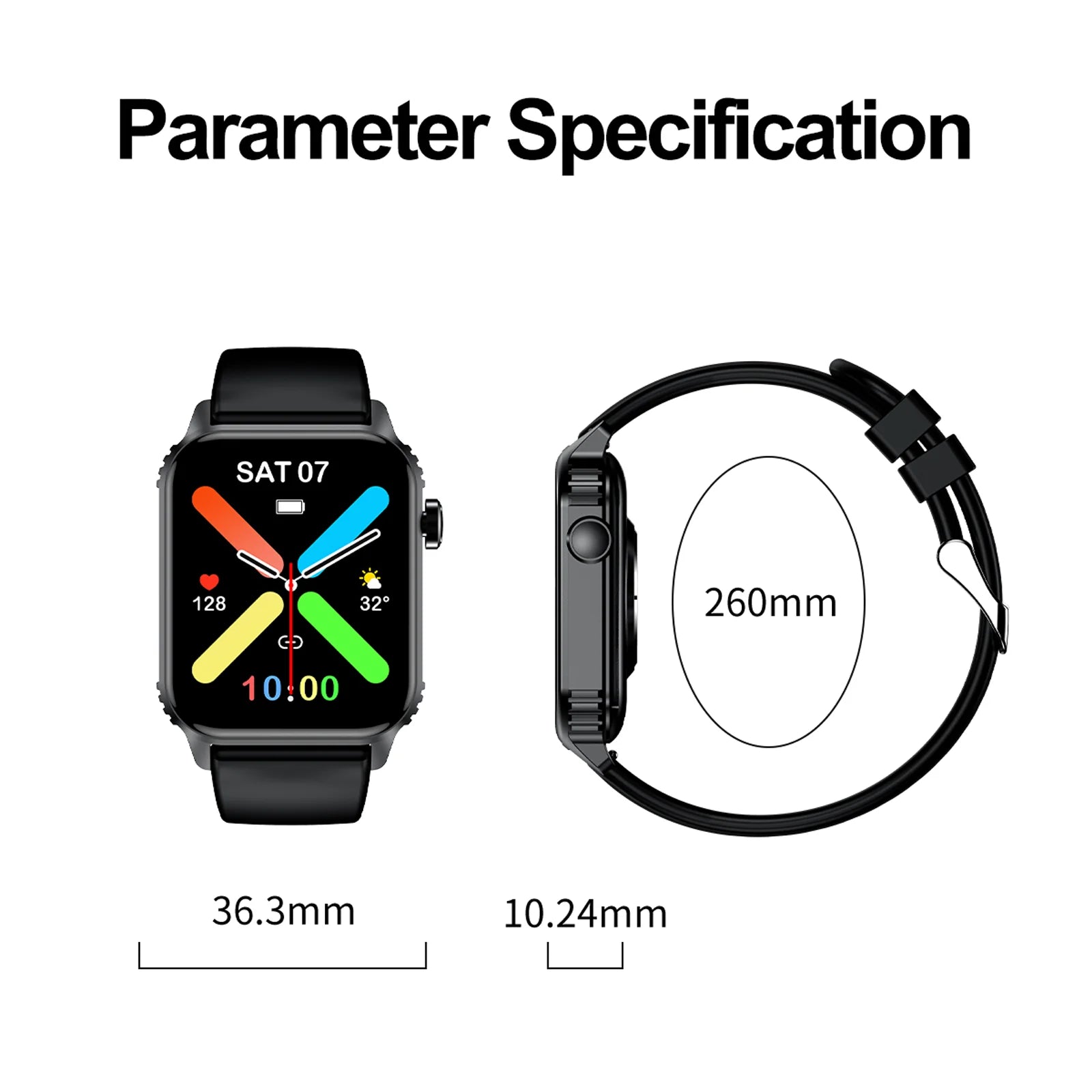 1.85" Smartwatch with Call & Fitness Tracker