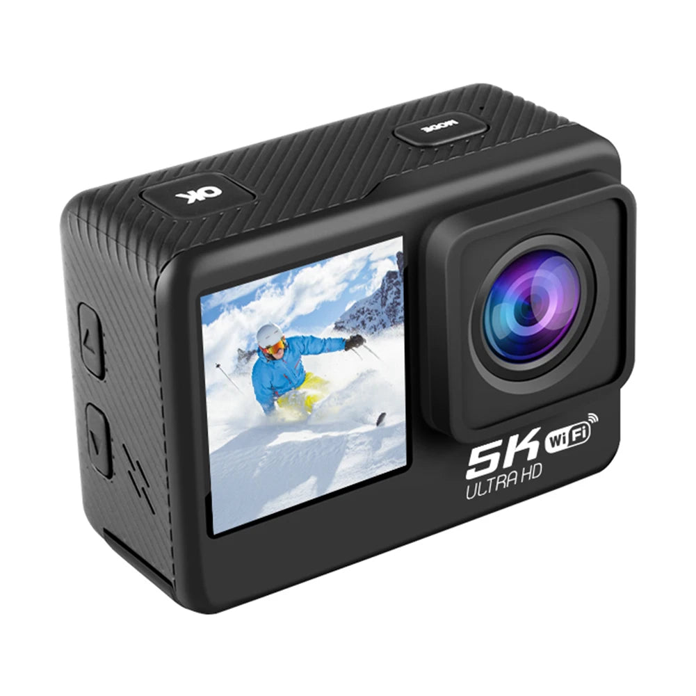4K 60FPS Dual-Screen Action Camera with Remote